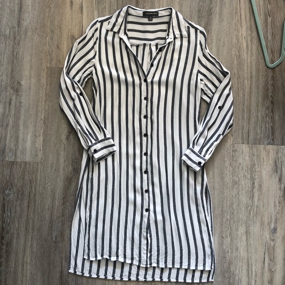 Alexander Jordan pinstripe long button up shirt tunic - Picture 1 of 9